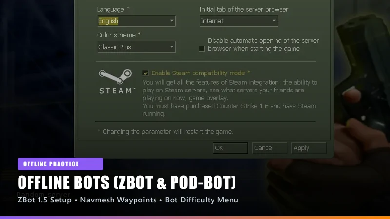 CS 1.6 Offline Bots Guide: Installing ZBot 1.5, POD-Bot & Navmesh Waypoints