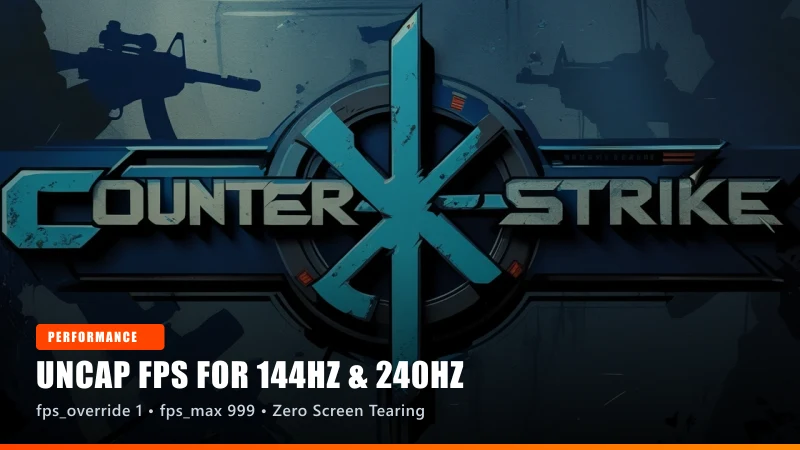 How to Uncap FPS in CS 1.6 for 144Hz, 240Hz & 360Hz Monitors